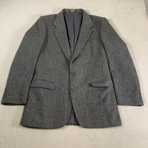 Vintage Farah Blazer Men's Sport Coat Size 42L Gray 100%‎ Wool Jacket Business